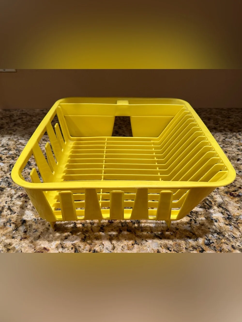 Vintage Rubbermaid Yellow Plastic Dish Drying Rack Retro